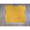 Demi peau de veau velours - camouflage - jaune - Cuir en Stock
