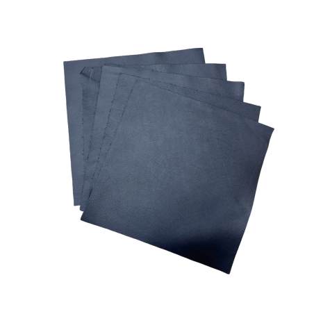 Lot de morceaux de cuir carré 27cm x 27cm - Bleu marine - prêt à l'emploi Cuir en Stock