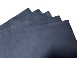 Lot de morceaux de cuir carré 27cm x 27cm - Bleu marine - prêt à l'emploi Cuir en Stock