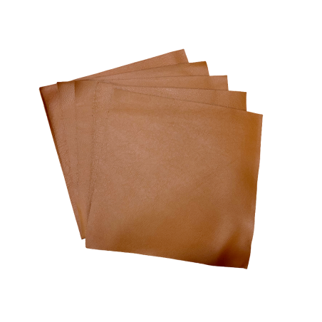 Lot de morceaux de cuir carré 27cm x 27cm - Fauve - prêt à l'emploi Cuir en Stock