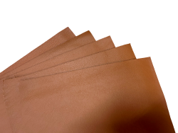 Lot de morceaux de cuir carré 27cm x 27cm - Fauve - prêt à l'emploi Cuir en Stock