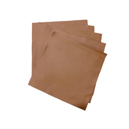 Lot de morceaux de cuir carré 27cm x 27cm - Gold - prêt à l'emploi Cuir en Stock