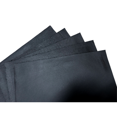 Lot de morceaux de cuir carré 27cm x 27cm - Noir - prêt à l'emploi Cuir en Stock