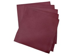 Lot de morceaux de cuir carré 27cm x 27cm - Sangria - prêt à l'emploi Cuir en Stock