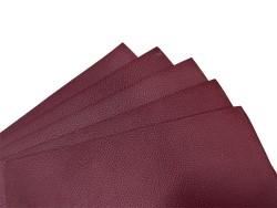 Lot de morceaux de cuir carré 27cm x 27cm - Sangria - prêt à l'emploi Cuir en Stock
