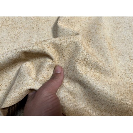 Peau de veau velours effet jeans sable - Cuir en Stock