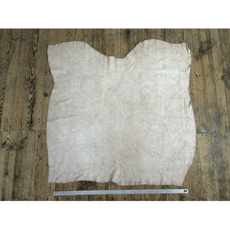 Peau de veau velours effet jeans BRUN - Cuir en Stock