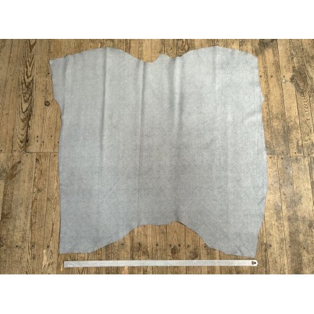 Peau de veau velours effet jeans gris - Cuir en Stock