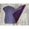 Peau de veau velours, ciré pull-up nuancé aubergine - Cuir en Stock