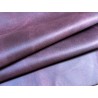 Peau de veau velours, ciré pull-up nuancé aubergine - Cuir en Stock