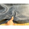 Peau de veau velours, ciré pull-up nuancé bleu jeans - Cuir en Stock