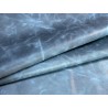Peau de veau velours, ciré pull-up nuancé bleu jeans - Cuir en Stock