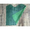 Peau de veau velours, ciré pull-up nuancé vert gazon - Cuir en Stock