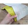 Peau de cuir de patte d'autruche - vert anis/blanc - bijou - bracelet de montre - maroquinerie - Cuirenstock