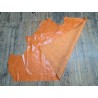 Demi-peau de cuir de vachette ciré pullup - mandarine - maroquinerie - Cuir en stock