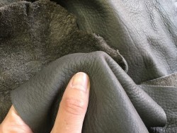 Chutes de cuir de vache - Gris cendre - Cuirenstock