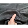 Peau de cuir de mouton crispé - noir mat - maroquinerie ou vêtement - Cuir en stock