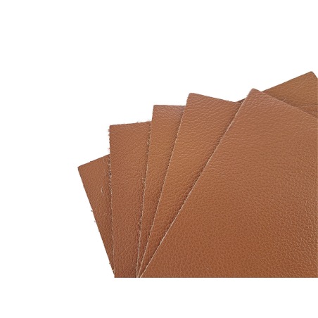 Lot de morceaux de cuir rectangulaire - grainé camel - maroquinerie - cuirenstock
