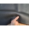 Demi-peau de cuir de taurillon - gros grain - couleur noir satiné - Cuir en Stock