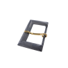 Boucle de ceinture rectangulaire - Bicolore - 40mm