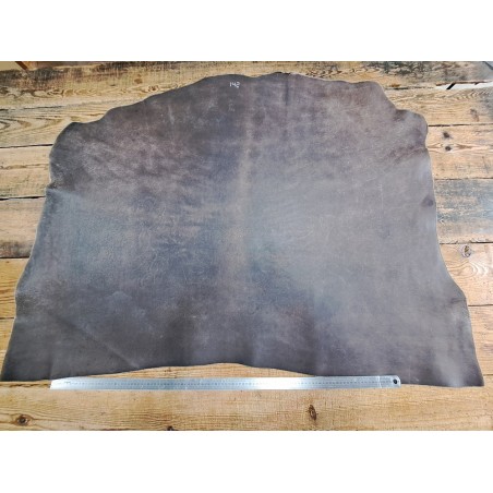 Collet de vache végétal grainé nuancé - Marron - Cuirenstock