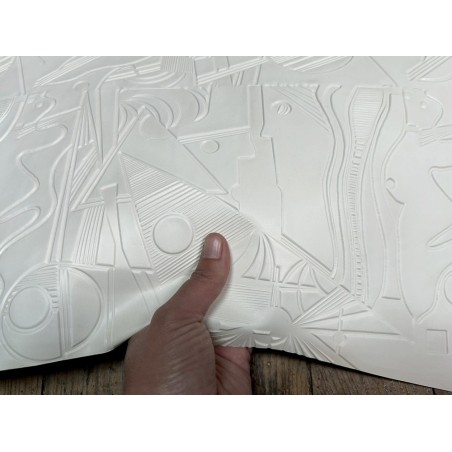 Peau cuir mouton grain soviético – Blanc mat - Cuir en Stock