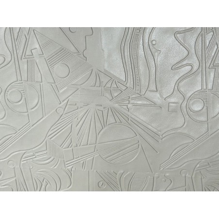 Peau de cuir de mouton grain sovietico ivoire - maroquinerie - ameublement - Cuir en Stock