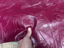Peau de cuir de chèvre grain sovietico rose fuchsia - maroquinerie - Cuir en Stock