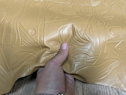 Peau de cuir d'agneau grain sovietico beige sable - maroquinerie - Cuir en Stock