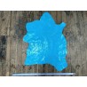 Peau de cuir de chèvre grain sovietico bleu turquoise - maroquinerie - Cuir en Stock