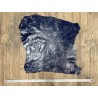 Peau de cuir de chèvre grain sovietico bleu marine satiné - maroquinerie - Cuir en Stock
