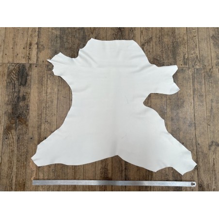 Peau de cuir de buffle véritable blanc 2ème choix - Maroquinerie - Cuir en Stock