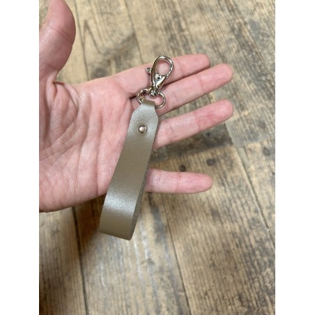 Porte clés fin en cuir avec petit  mousqueton - 5 coloris - idée cadeau - goodies - Cuirenstock