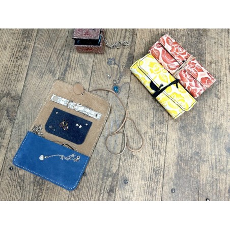 Box DIY Pochette porte bijoux en cuir recyclé - à coudre soi-même - Cuir en Stock