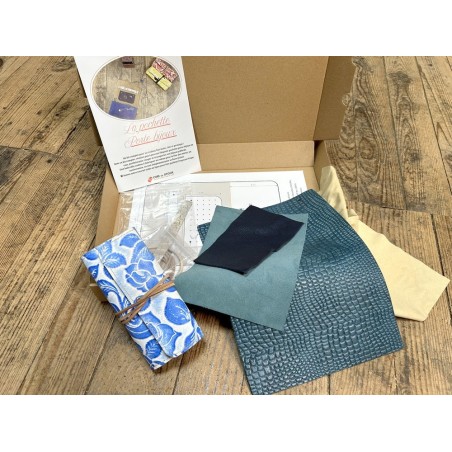 Box DIY Pochette porte bijoux en cuir recyclé - à coudre soi-même - Cuir en Stock