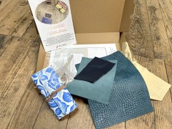 Box DIY Pochette porte bijoux en cuir recyclé - à coudre soi-même - Cuir en Stock