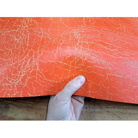 Grand morceau de vache tannage végétal craquelé - Cuir en Stock