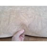 Morceau de collet de vache naturel sable – nubuck effet froissé