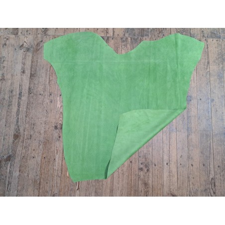 peau de veau velours - vert clair - maroquinerie - ameublement - cuirenstock