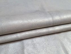 Peau de veau velours vintage nacrée - Bleu marine - Cuir en Stock