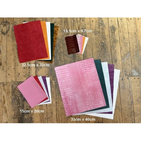 Lot surprise morceaux de cuir - Rectangulaire - Cuir fantaisie - bijoux-accessoire-maroquinerie - Cuir en Stock