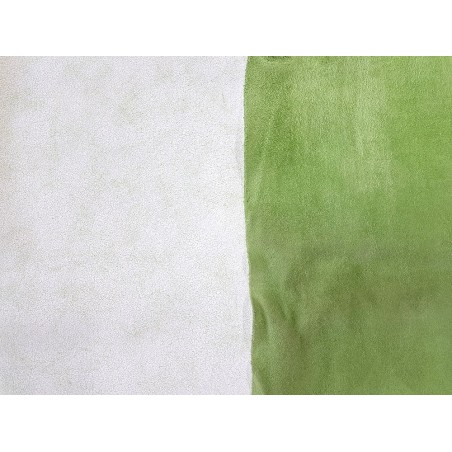 Peau de veau velours vintage - vert clair - cuir en stock