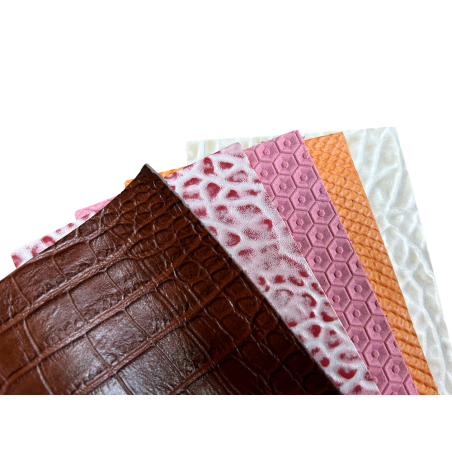 Lot surprise morceaux de cuir - Rectangulaire - Cuir fantaisie - bijoux-accessoire-maroquinerie - Cuir en Stock