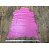 Peau de cuir d'agneau lisse rose pink - Cuir en Stock