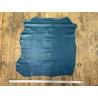 Peau de cuir d'agneau lisse bleu canard - Cuir en Stock