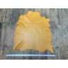 Peau de cuir d'agneau lisse jaune ocre - Cuir en Stock