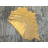 Peau de cuir d'agneau lisse jaune ocre - Cuir en Stock