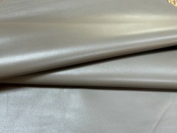 Peau de cuir d'agneau lisse gris taupe  - Cuir en Stock