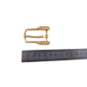 Boucle de ceinture demi-rond - laiton - 15 mm - bouclerie - accessoire - Cuir en Stock