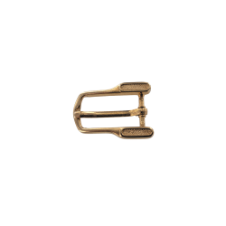 Boucle de ceinture demi-rond - laiton - 15 mm - bouclerie - accessoire - Cuir en stock